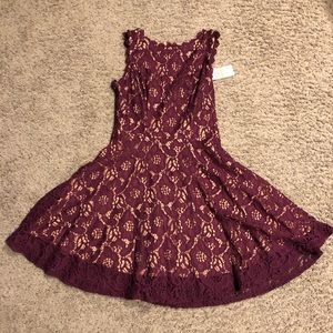 City Studio purple lace sleeveless dress size 3